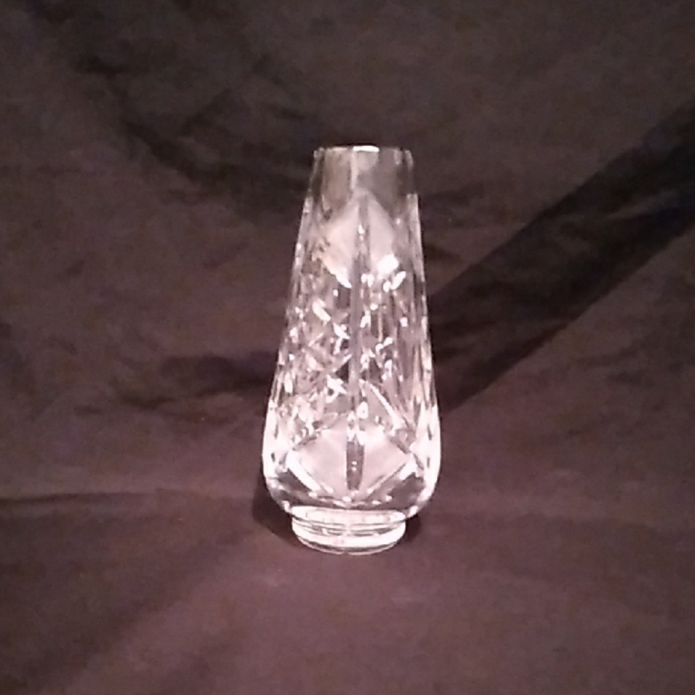 Vintage Heavy Cut 5.5" Crystal Vase